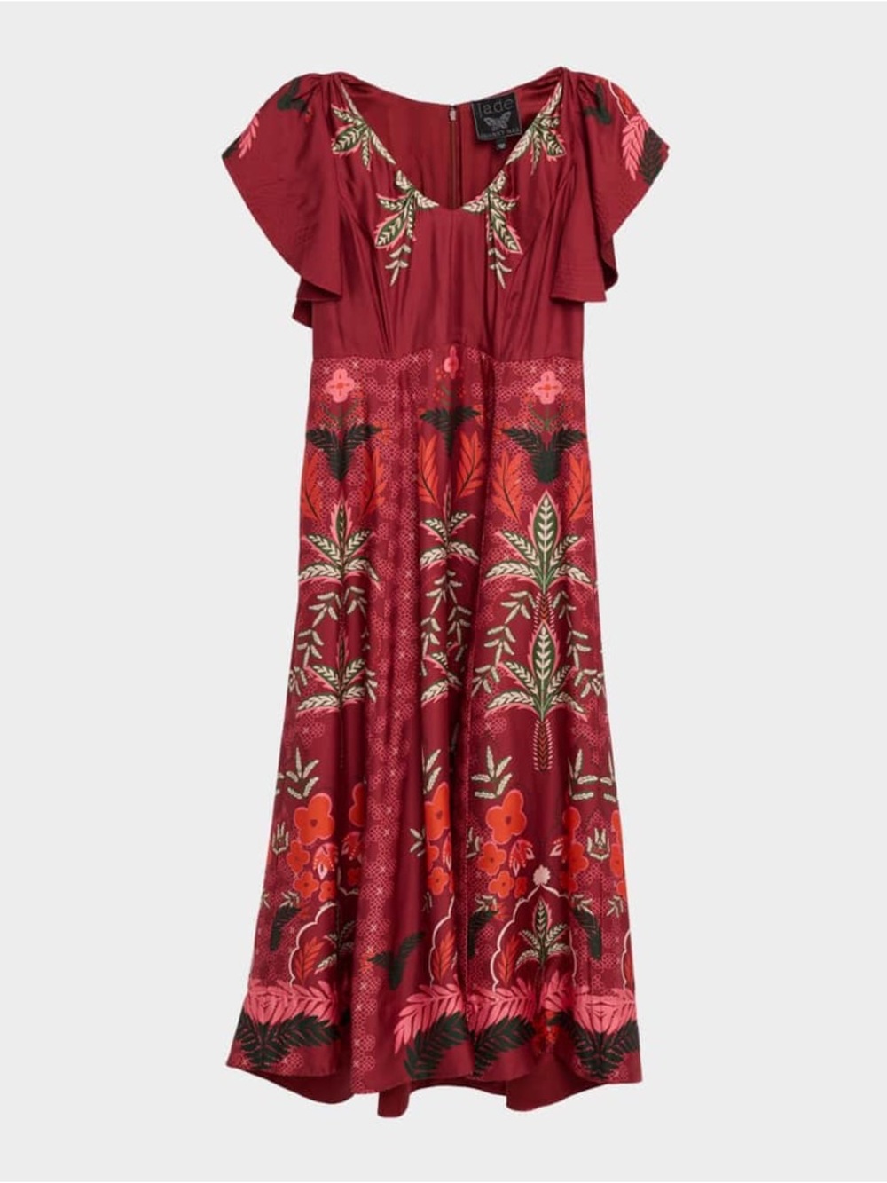 NWT JOHNNY WAS Annamay
Placement Floral Print Silk Blend dress - Picture 4 of 6